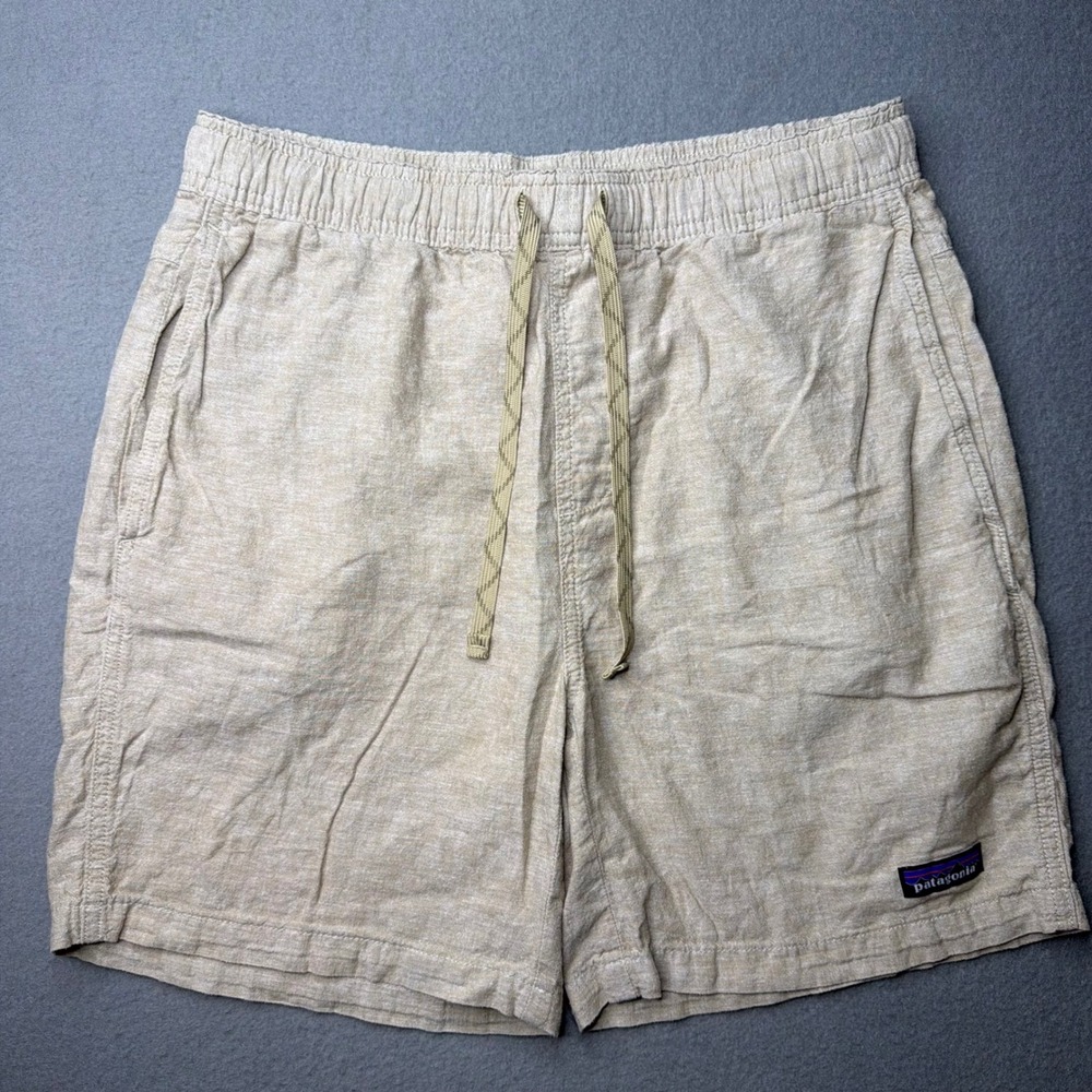 Patagonia Shorts Men S Tan Organic Cotton Drawstring Casual Outdoor 55210